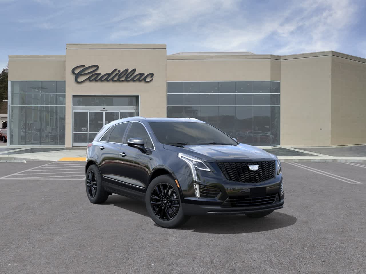 2026 Cadillac XT5 Luxury in Stellar Black Metallic — front three-quarter view